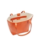 Personalized Orange Ella Leather Travel Tote Bag Image 2 of 3